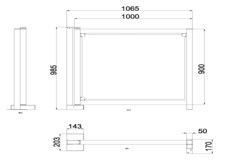 Puertas Pivotantes-PUERTA PIVOTANTE MANUAL - GM100